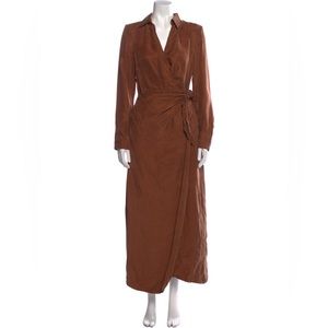 DISSH Sasha wrap tan midi dress